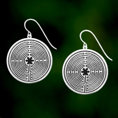 Chartres-Labyrinth Drop Earrings